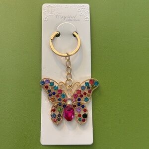 Butterfly Keychain- Multicolor & Gold